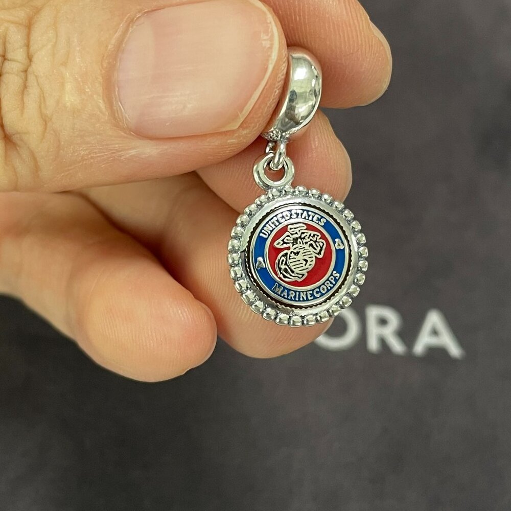 Pandora USMC Marine Corps exclusive Pandora Dangle Bead Charm